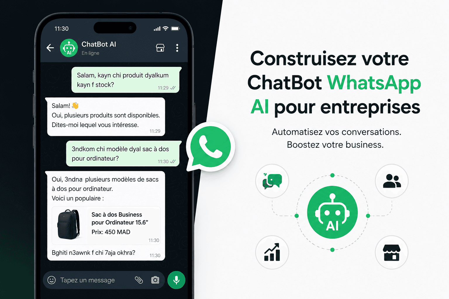 ChatBot WhatsApp pour votre business