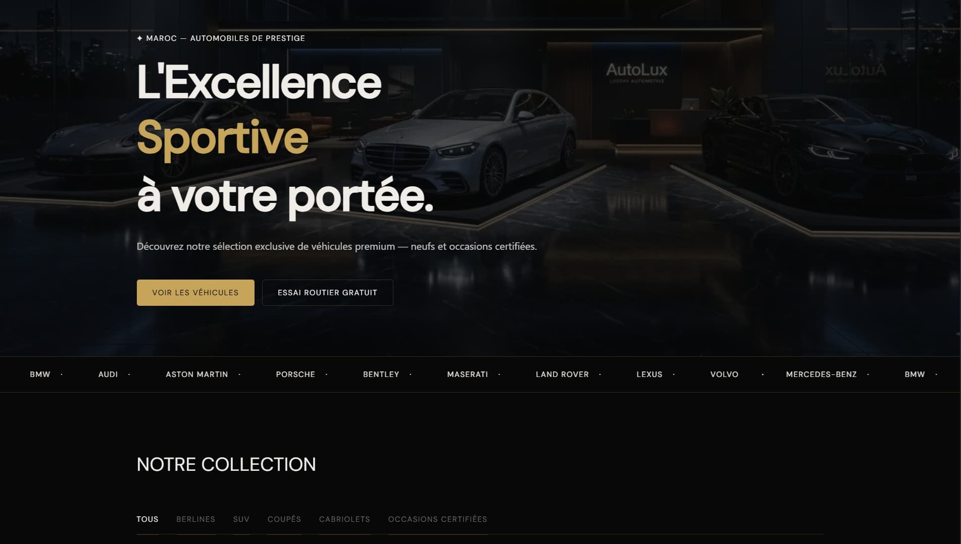 AutoLux — Showroom de Luxe, Maroc